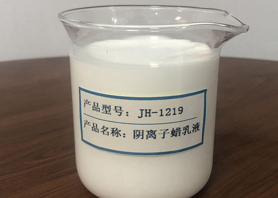 La emulsión aniónica de la cera de JH1219 el 40% mejora el grado de clasificación de papel para la variedad de papel