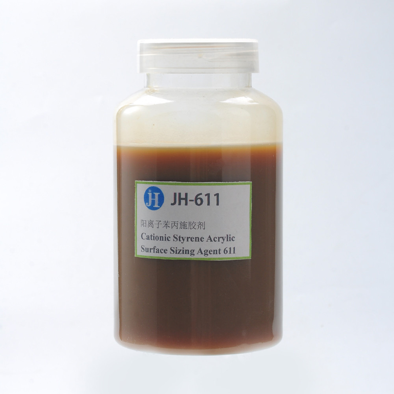 Eficaz emulsión acrílica de estireno catiónico, capa de almidón tiene buena resistencia a la unión cruzada, resistencia al agua, papel corrugado, cartón, cartón blanco, papel artesanal, menor dosis, menor costo.