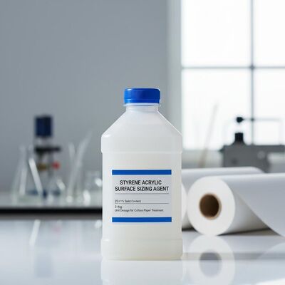 Buen precio Agente de encolado superficial de estireno-acrílico con un contenido de sólidos del 25±1% y una dosis unitaria de 2-4 kg para el tratamiento de papel de cultivo en línea