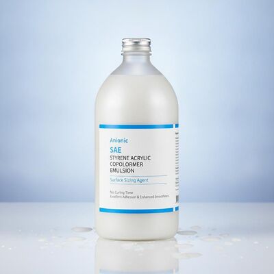 Agente de encolado de superficies en emulsión de copolímero acrílico de estireno SAE aniónico sin tiempo de curado para una excelente adherencia y una suavidad mejorada